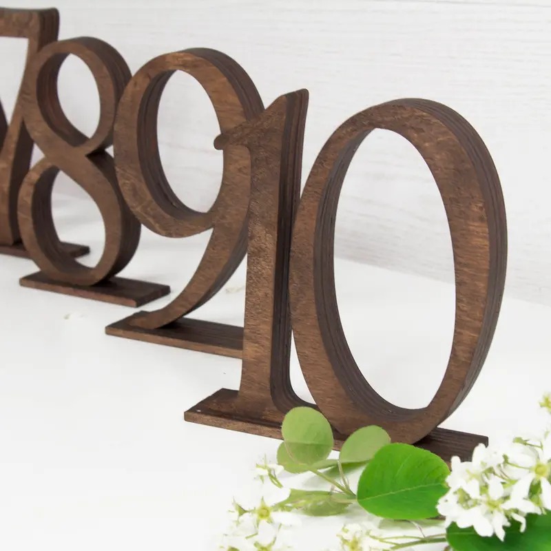 Wood Cutout Table Numbers